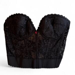 VTG Carnival Black Lace Bustier Corset Top